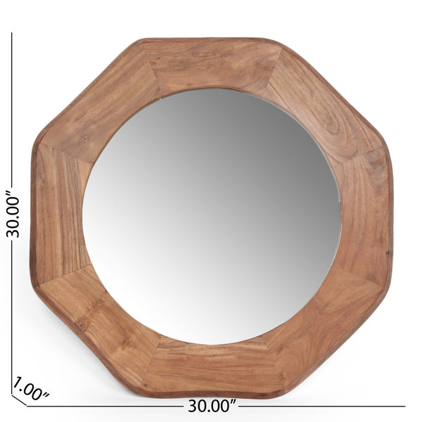 Millwood Pines Acacia Wood Mirror Wayfair